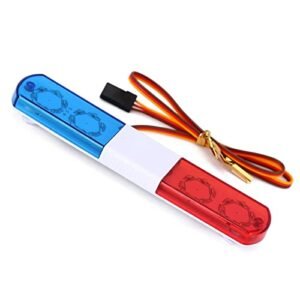 WONFAST RC Truck LED Light Bar Multi Function Police Flash Lamp for 1 8 1 10 1 12 Scale Model Cars Red Blue