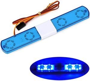 WONFAST RC Car Alarming Light Multi Function LED Police Night Light Bar Flash Lamp for 1 12 RC Car Size and Other Scale Models
