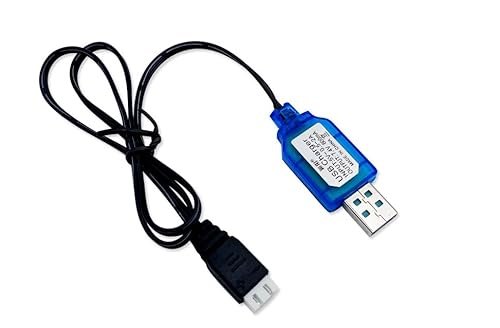 SJZBIN 7.4V 1A 2S LiPo Battery USB Charger Cable with XH 3P Connector for Steam RC Boat and Other RC Vehicles