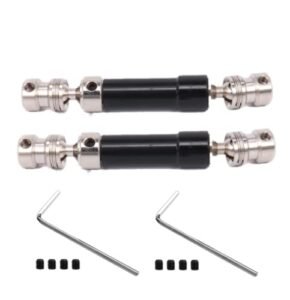WLtoys 12428 Metal Rear Center Drive Shaft RC CVD Upgrade Part 2pcs Set Black