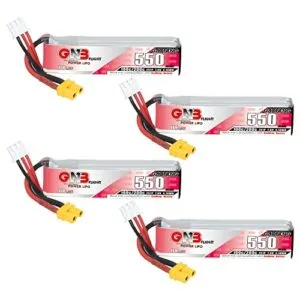 GAONENG GNB 2S 550mAh LiPo Battery 7.6V HV 100C for Emax Interceptor Racevision FPV RC Car and Drones