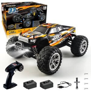 HScopter Handmade RC Truck 1/16 Scale Remote Control Car High Speed 4WD Electric Vehicle with Rechargeable Modular Battery 4X4 Waterproof Off Road Truck for Adults and Kids