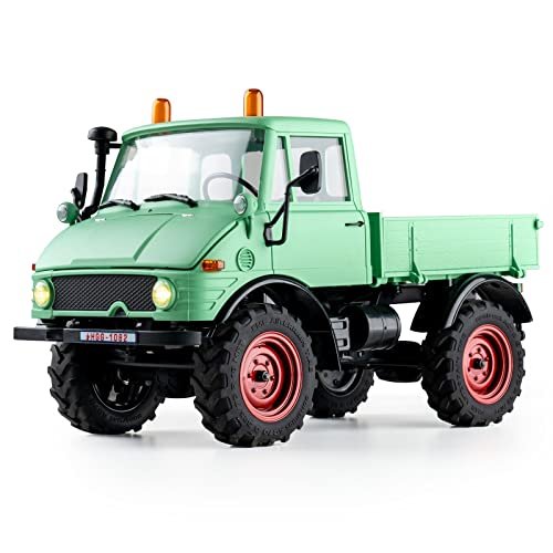 WOWRC RocHobby X 1/18 Scaler MOGRICH Ryobi 18 Volt RC Truck Green and Red Remote Control Pickup Car 4x4 Off Road Crawler