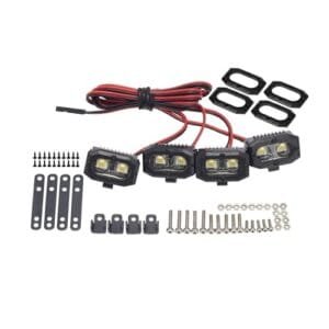 DKKY RC 1 10 Lights LED Spotlights for Axial SCX10 90046 Traxxas TRX4 TRX6 Wraith RR10 MST Redcat Gen8 4 Dual Lights Without Controller
