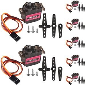 AITIAO 7Pcs MG90S Micro Servo 9G Servo Motor Metal Gear for RC 135 Plane Smart Robot Car Helicopter Boat