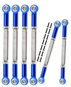 ARRCat 6PCS Aluminum Adjustable Turnbuckles Camber Links Upgrades Parts for ECX 1/10 2WD Ruckus Axe Brutus Circuit AMP MT AMP DB AMP Crush K&N Torment RC Cars Replace ECX1046 Navy Blue