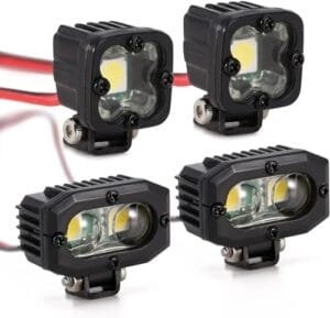 INJORA RC Crawler Lights LED Headlight for Axial TRX4 TRX6 SCX10 90046 Wraith Redcat Gen8 1 10 Scale RC Crawler Car 4PCS