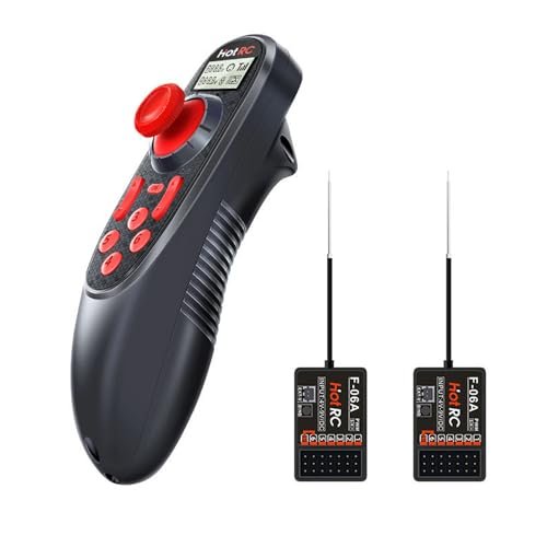 Havcybin HOTRC DS 600 2 Channel RC Radio and Receiver 2.4GHz Remote Controller with 6CH PWM Receiver for RC Boats
