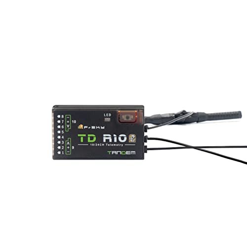 FrSky TD R10 Triple Antenna Receiver for RC Plane with 10 Channel Assignments Dual Band 900Mhz and 2.4Ghz Support