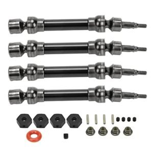 RCAWD Depron RC Jet Drive Shaft for ARRMA 3S 1/10 Big Rock Granite SENTON VORTEKS 1/8 Typhon Mega 550 Granite Typhon Upgrades RC Driveshaft Hop Up Parts AR310780 ARAC4041 Black