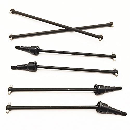Losi 1/10 Scale RC Tires and Wheels Upgrade 6pcs Harden Steel #45 Front Rear CVD Drive Shaft Set and Center Dogbone Set for Lasernut U4 Tenacity
