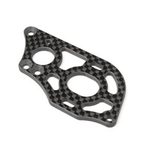 Team Losi Racing Carbon Motor Plate, 3-Gear Laydown: 22 5.0, TLR332089