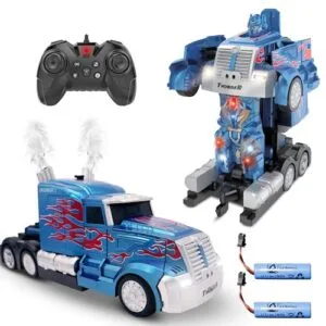 BFGoodrich RC Truck Transforming Robot Remote Control Car for Boys Ages 8 13 with 2 Rechargeable Batteries