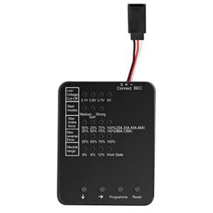Surpass Hobby ESC Programming Card for Brushless RC Touring Car Electronic Speed Controller LED Program Card Compatible with 25A 35A 45A 60A 80A 120A 150A Black