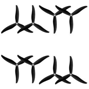 Gemfan 7037 Carbon Fibre RC Propellers 7 Inch 3 Blades Set for Cinelifter and Macroquad Drones 8 Pieces 4CCW 4CW