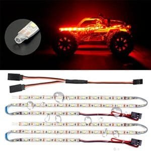 Brightech Waterproof LED Light Strips for RC Model Trucks Cars Airplanes Boats Drones 1 Meter 5V to 7.5V Input Voltage