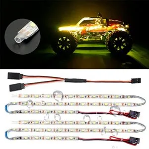 Brightech Waterproof LED Light Strips for RC Cars Trucks Boats Drones and Airplanes Underglow Lighting Kit Yellow