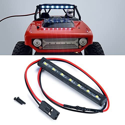 Axial 1 90 Scale RC Car LED Light Bar 7 LEDs White Roof Lamp for SCX24 Deadbolt AXI90081 Crawler Upgrades