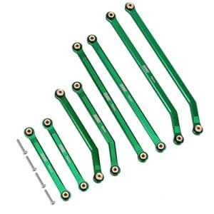 INJORA High Clearance Front 4 Links Set with RC Car Front Brakes for SCX24 Gladiator Dodge Power Wagon 1 24 RC Crawler Car Axial 8PCS Green