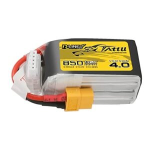 Tattu R Line Version 4.0 4S Lipo Battery 14.8V 130C 850mAh with XT60 Plug for FPV Quad Racing