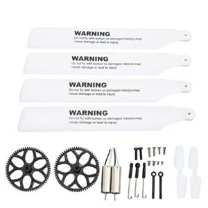 Dilwe Bergen RC Helicopter Parts Gear Screw Kit Durable Motor Blade Gear for WLtoys XK K110s Remote Control Aircraft