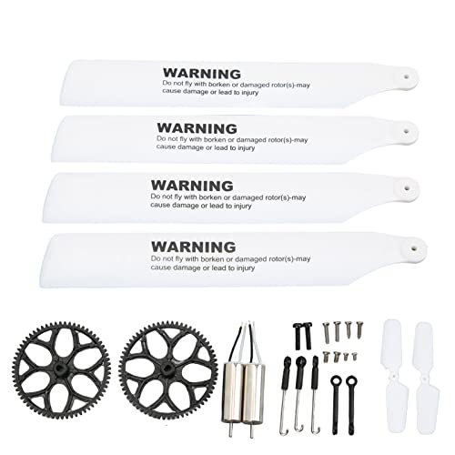 Dilwe Bergen RC Helicopter Parts Gear Screw Kit Durable Motor Blade Gear for WLtoys XK K110s Remote Control Aircraft