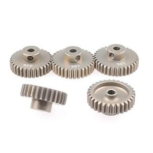 3pcs M0.6 3.175mm Aluminum Alloy Metal Pinion Motor Gear Set for Space Battleship Yamato RC Model 26T 28T 30T