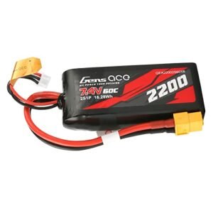 Gens ace 2S Lipo Battery 7.4V 60C 2200mAh with XT60 Plug for RC Models