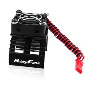 Hobby Engine RC Motor Heat Sink with 5V Cooling Fan Compatible with 540 550 3650 F540 3660 3670 Brushless Motors for 1/10 RC Cars Trucks and Buggies