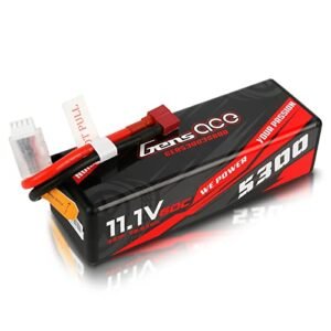 Gens ace 2.2 3.0 RC Beadlock Wheels Compatible 3S Lipo Battery 11.1V 60C 5300mAh HardCase with Deans Plug