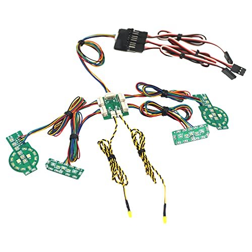 ShareGoo RC LED Light Kit for Ford Focus RC Body Steering Reverse Signals Brake Lights Headlights Lamp Group Compatible with Traxxas 2021 TRX4