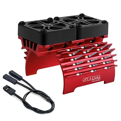 Surpass Hobby 40mm Twin RC Cooling Fans with Metal Heatsink for 1 5 Scale RC Car Bodies 16000 RPM