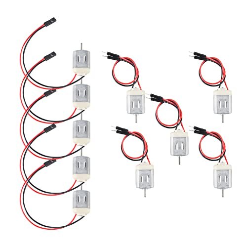 10Pcs 1.5V-6V Type 130 EK1450 & EK1894 Miniature DC Motors for Hobby DIY Projects (2 Type)