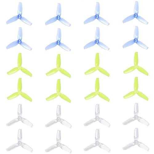 GEMFAN Flash 2540 Propellers 2.5x4.0 Inch 3 Blade Props for Cordova RC Motors 1104 1105 1106 FPV Mini Racing 24 Pack