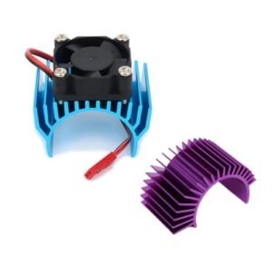 AXIAL 1/8 RC Buggy Tires Compatible Aluminum Motor Heat Sink with 6V Cooling Fan for 540 550 3650 Size Brushless Motor