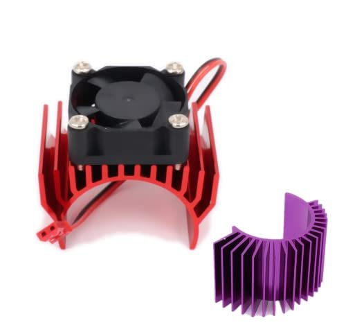 AXIAL RC 1/8 Buggy Tires Aluminum Motor Heatsink with 6V Cooling Fan for 540 550 3650 Size Brushless Motors