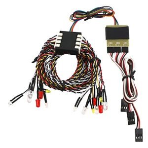 ShareGoo 16PCS RC Drag Light System LED Turn Signal Brake Headlight Taillight Set for 1 10 Scale RC Cars Trucks Crawlers