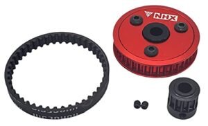 NHX RC Belt Drive Transmission Gear Kit : SCX10 II Gearbox (5mm Bore) - Red