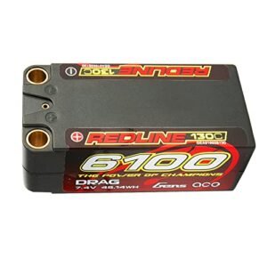 Gens ace Redline Drag Racing Series 130C 6100mAh 7.4V 2S2P HardCase Lipo Battery for RC Belted Drag Tires