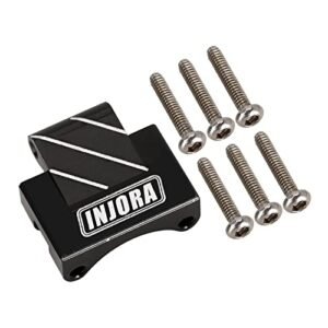 INJORA Rear Axle Truss Upper Link Mount CNC Aluminum Accessories for Axial SCX24 C10 JLU Gladiator Bronco Upgrade Part (Black)