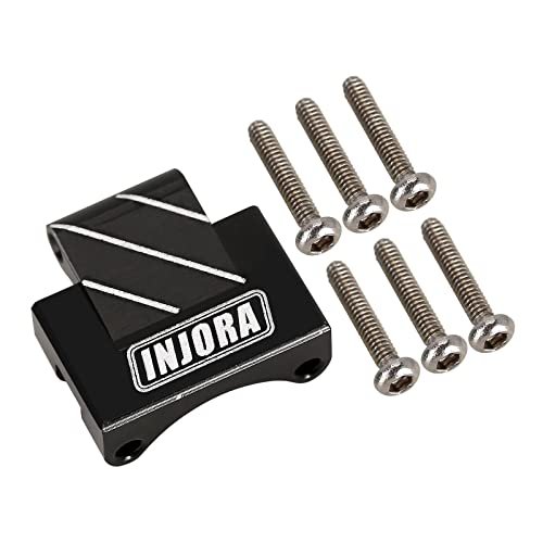 INJORA Rear Axle Truss Upper Link Mount CNC Aluminum Accessories for Axial SCX24 C10 JLU Gladiator Bronco Upgrade Part (Black)