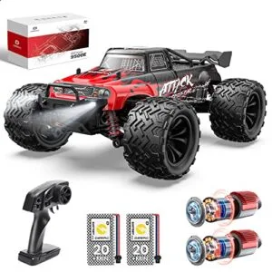 DEERC 9500E 1/16 Scale All Terrain High Speed RC Truck 4x4 40 KPH Off Road Monster Truck with 2 Batteries for Adults and Kids