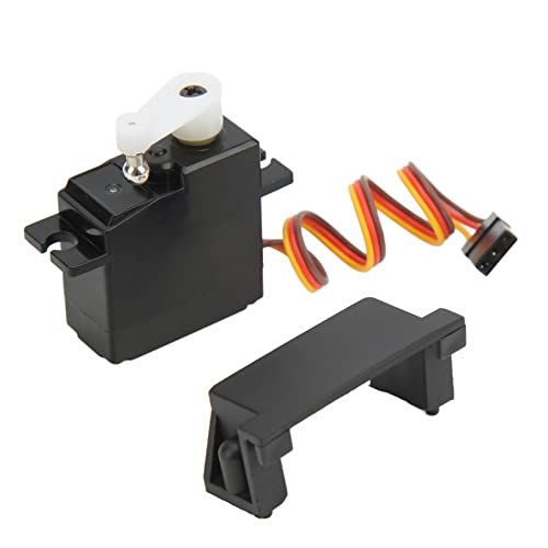 SPYMINNPOO RC Digital Servo for Dirt Oval Modified RC Cars Low Noise Sensitive Steering Gear with Arm Compatible with WLtoys 124016 124017 144010 1/14 Scale Models