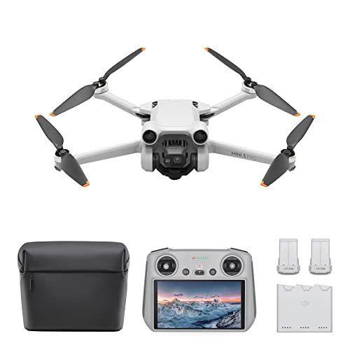 DJI Mini 3 Pro (DJI RC) + Fly More Kit Plus – Lightweight Camera Drone with 4K/60fps Video, 2 More Batteries Provide Up to 94-mins Flight Time, Tri-Directional Obstacle Sensing, Drone for Beginners