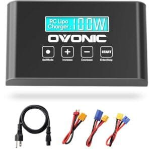 OVONIC Mate1 Lipo Battery Charger 100W 10A Smart RC Charger for 1 6s LiPo Life NiMH Batteries Best Lipo RC Battery Charger