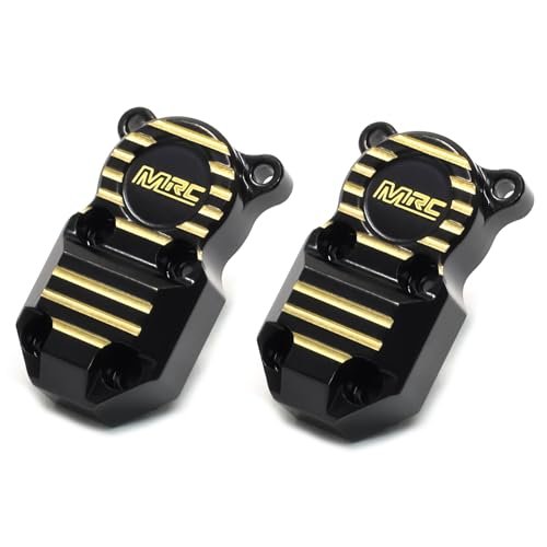 MRC SCX24 Brass Diff Cover Upgrade Parts for Emery Park RC Track Axles Front and Rear Set Black