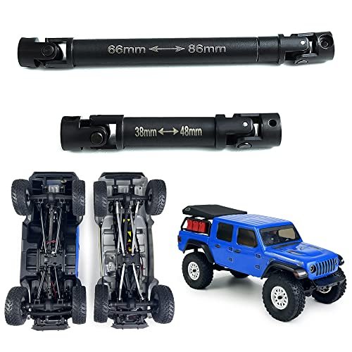 Benedict Harry 1Pair Metal Driveshaft Shaft for Axial SCX24 AXI0005 RC Model Turbine Jet Car Upgrade Parts