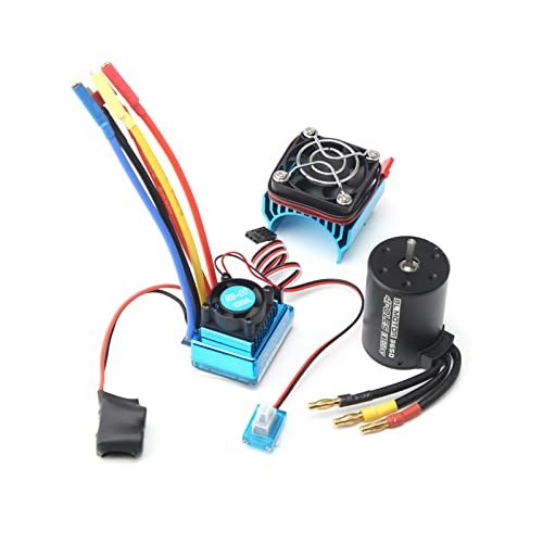 GoolRC 3650 Brushless Motor 3100KV with 45A Brushless ESC HeatSink for RC Boat Sims Freeplay 1/8 1/10 RC Car