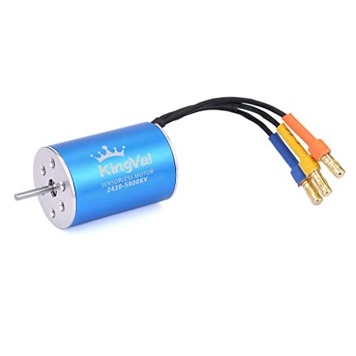 KingVal Replacement 2430 5800KV Waterproof Sensorless Brushless Motor for Bear Hawk RC Car Shaft 2mm