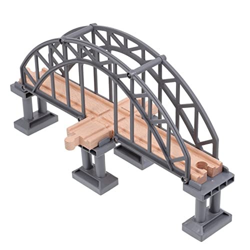 Brio Compatible Wooden Train Bridge Model RC Train Layout Accessory for Kids Toddlers